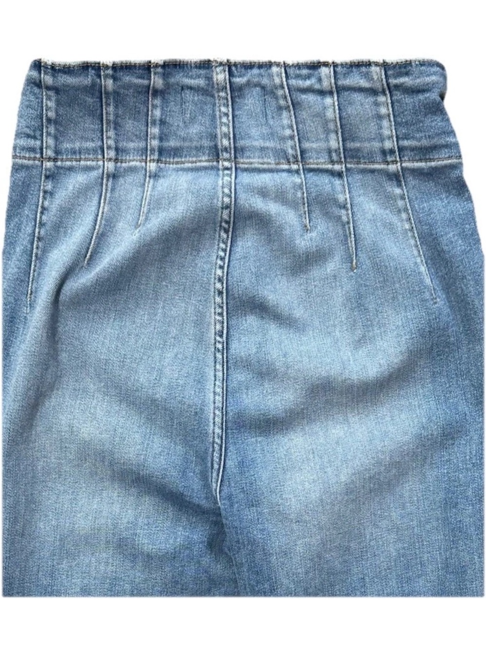 We The Free Free People Jayde Flare Jeans 26 Blue High Rise Corset Seam Stretch - Picture 6 of 12